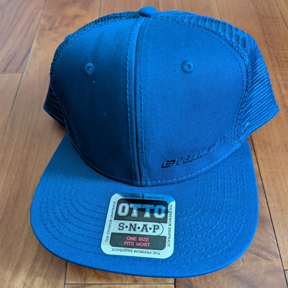 NWT Royal Blue Trucker Cap Bellwether embroidery logo "one size fits most!"